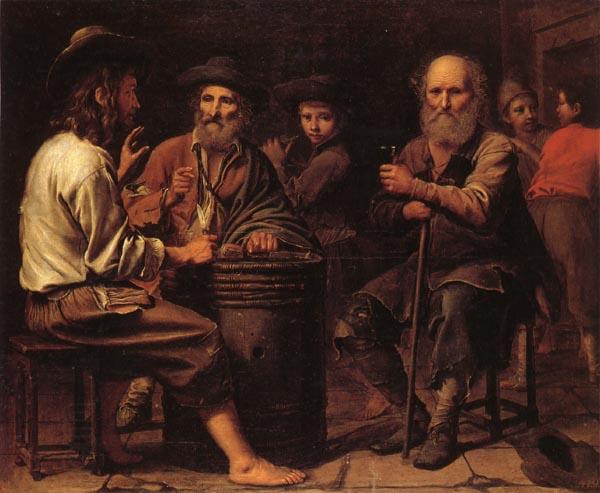 Mathieu le Nain Peasants in a Tavern China oil painting art
